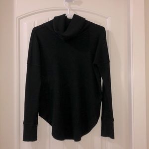 Waffle turtle neck sweater